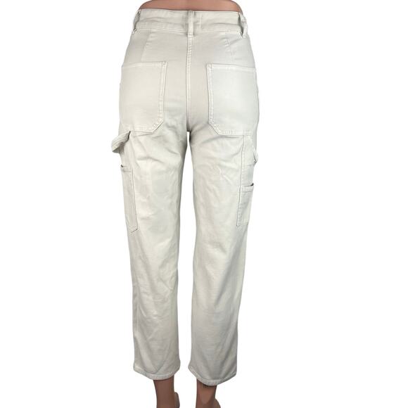 Aritzia Wilfred Free Women's White High Rise Straight Leg Ankle Denim Jeans Sz 0 - Picture 3 of 5
